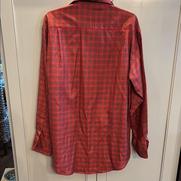 Orvis Red plaid Casual Button Down Shirt - Picture 4 of 4